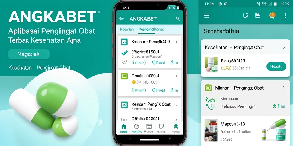 Antarmuka pengguna ANGKABET yang menampilkan pengingat obat yang jelas.