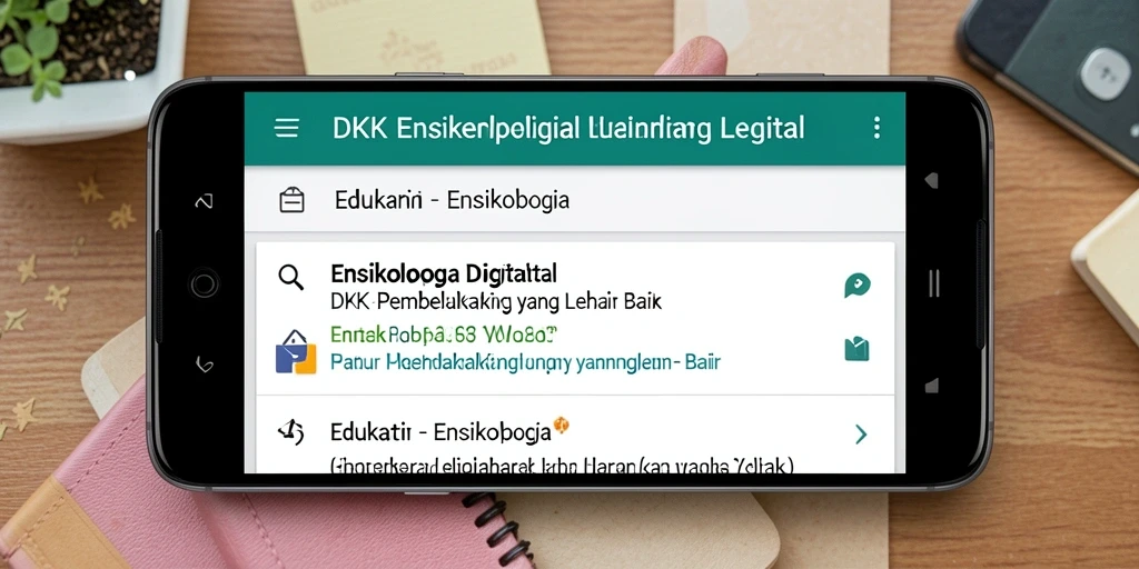 Antarmuka DKK menampilkan informasi ensiklopedis yang mudah diakses.