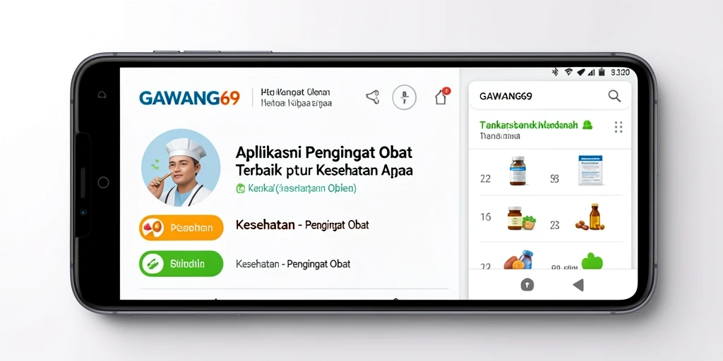 Antarmuka GAWANG69 yang intuitif dan mudah digunakan untuk pengingat obat.