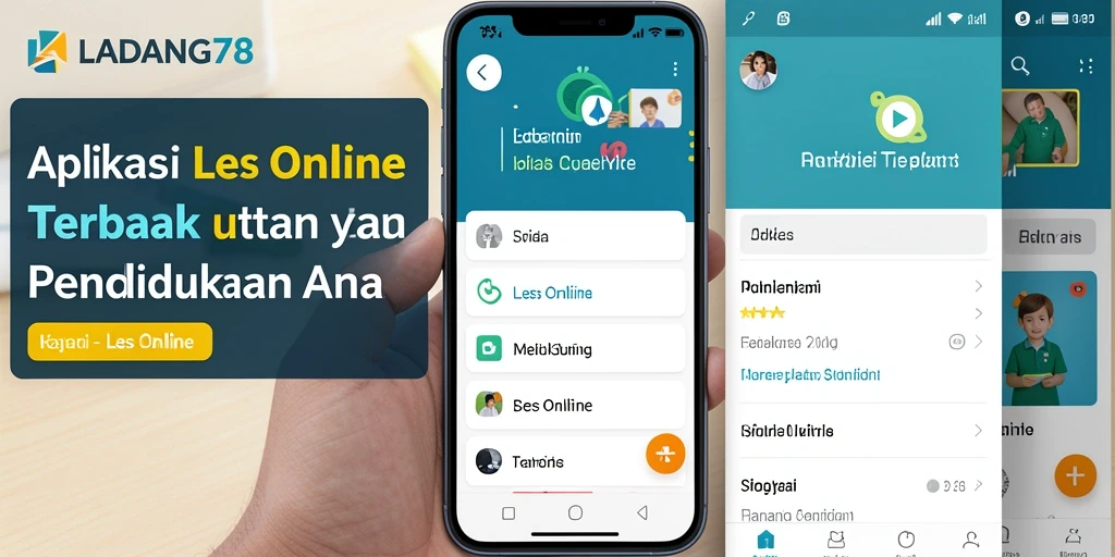 Antarmuka aplikasi Les Online yang intuitif dan mudah digunakan.