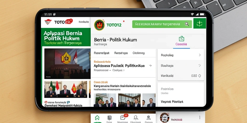 Tampilan antarmuka pengguna aplikasi TOTO12 yang informatif.