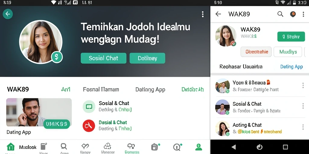 Antarmuka WAK89 yang modern dan user-friendly.
