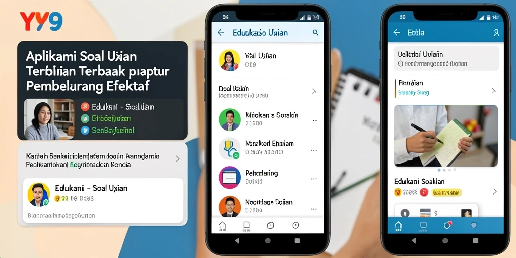 Antarmuka Y89 yang ramah pengguna untuk belajar soal ujian.